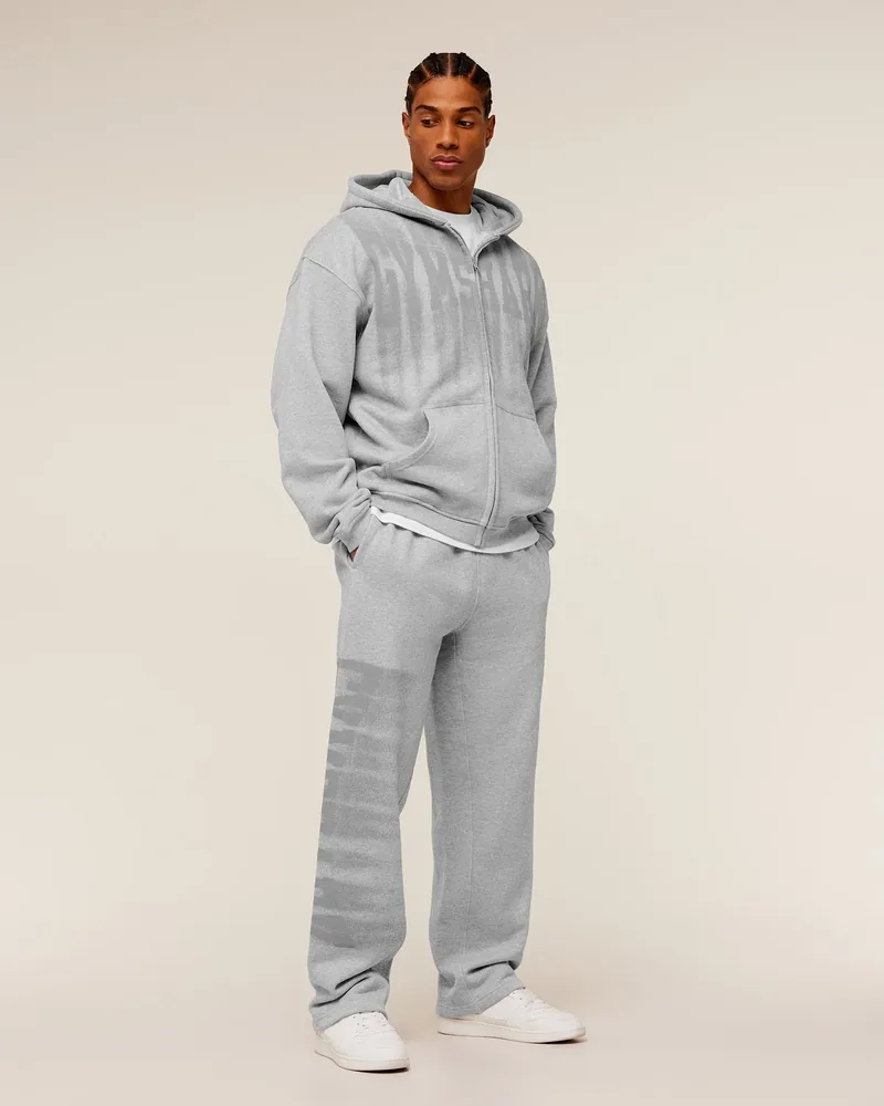 Fade Graphic Zip Trough Hoodie de Gymshark en Grey. Foto de referencia en Grey