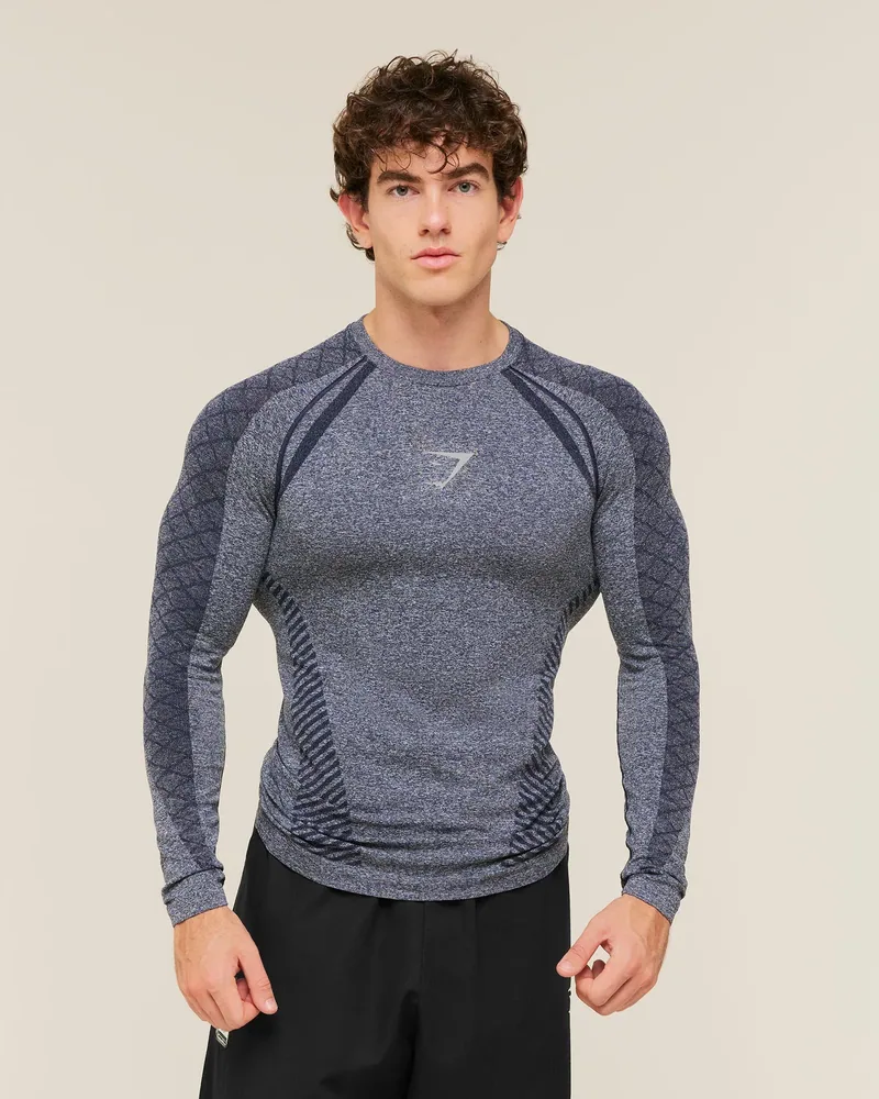 Devant Seamless Long Sleeve de Gymshark en Blue