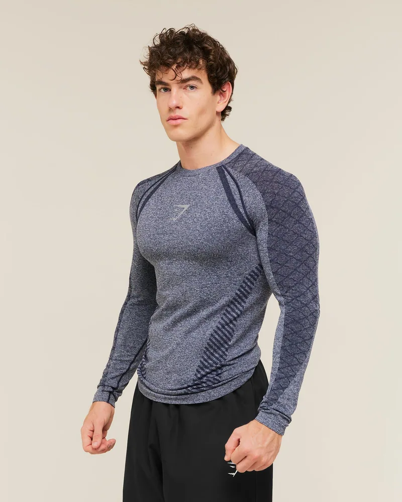 Devant Seamless Long Sleeve de Gymshark en Blue
