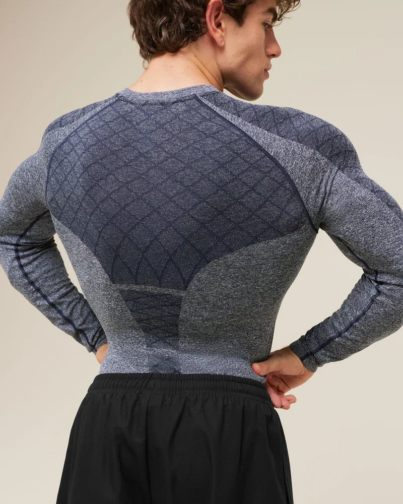 Devant Seamless Long Sleeve de Gymshark en Blue