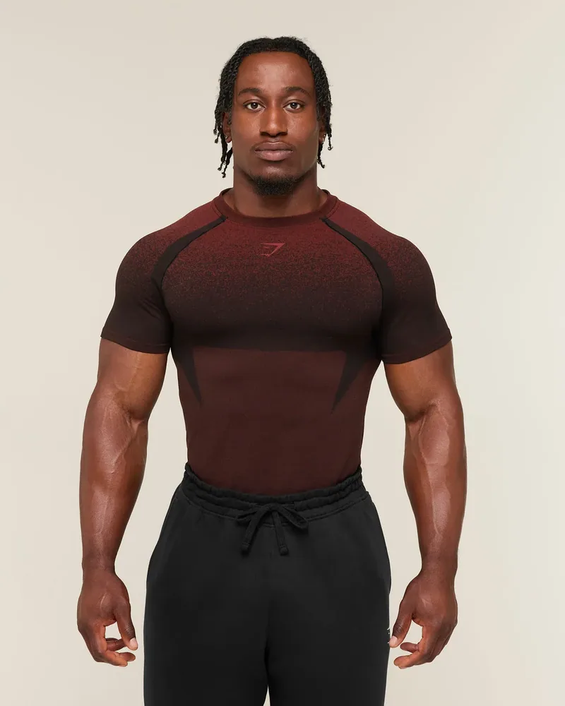 Shadow Seamless T-Shirt de Gymshark en Red