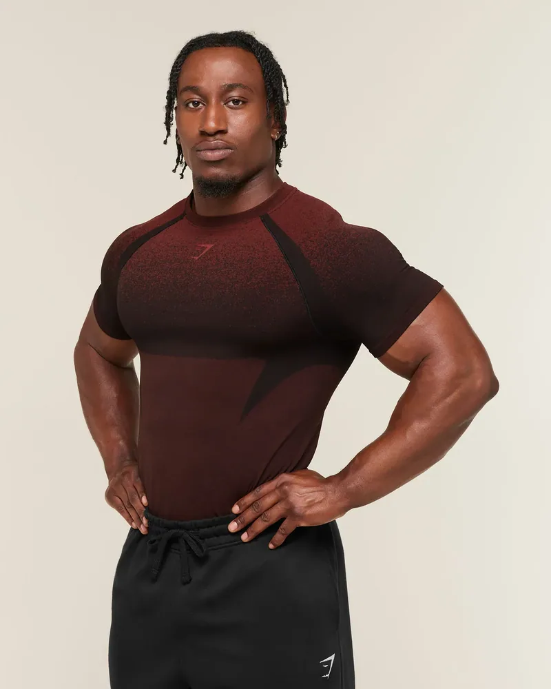 Shadow Seamless T-Shirt de Gymshark en Red