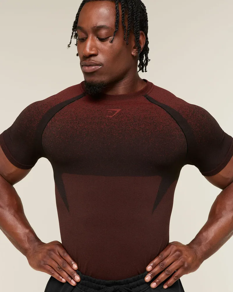 Shadow Seamless T-Shirt de Gymshark en Red