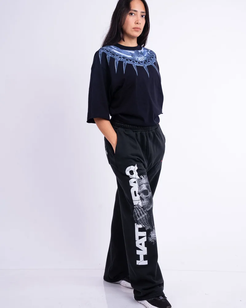 HATUNPAQ UMA TULLU BAGGY JOGGERS de HATUNPAQ en Negro
