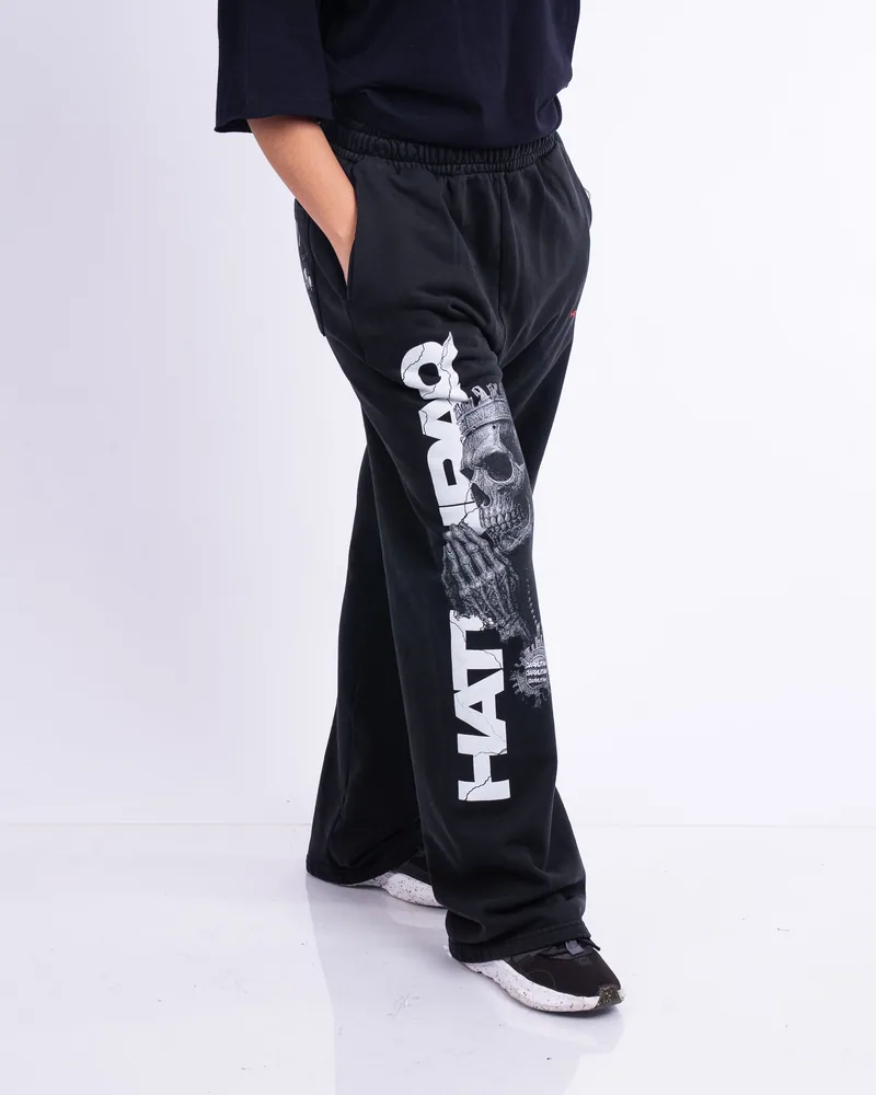 HATUNPAQ UMA TULLU BAGGY JOGGERS de HATUNPAQ en Negro