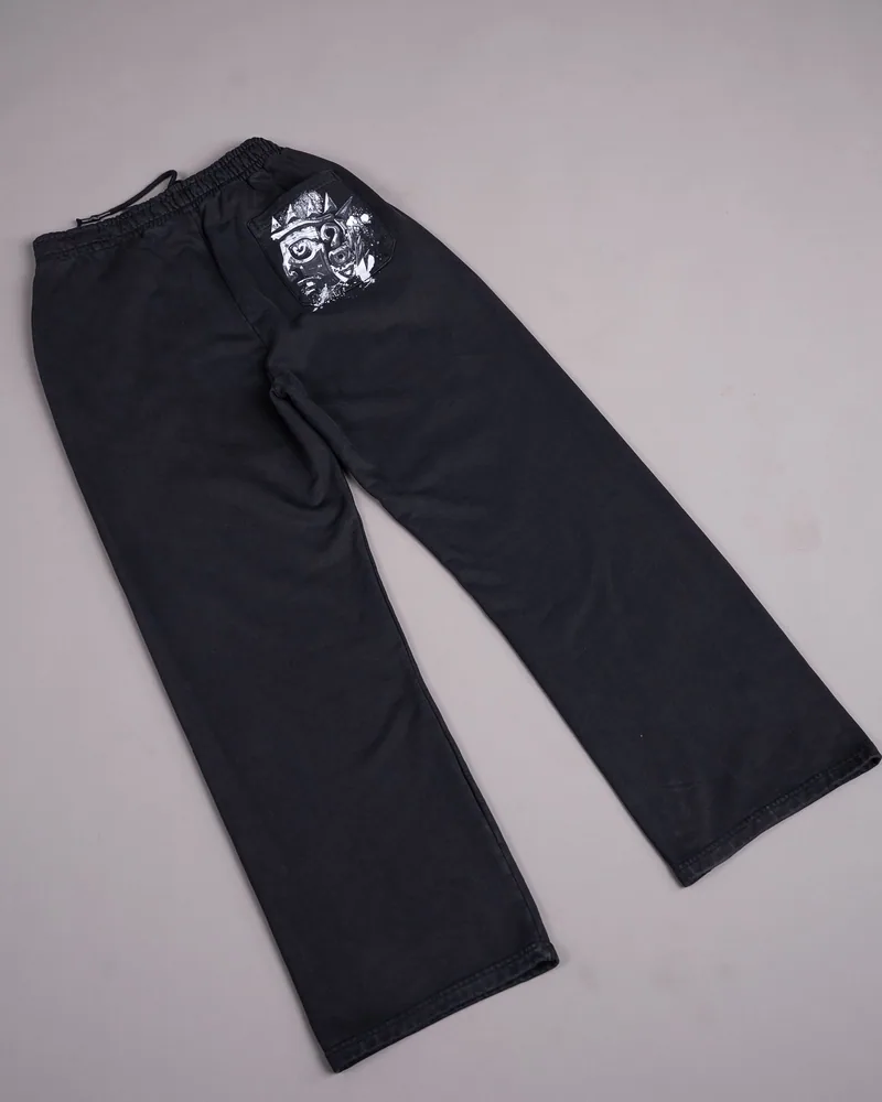 HATUNPAQ UMA TULLU BAGGY JOGGERS de HATUNPAQ en Negro