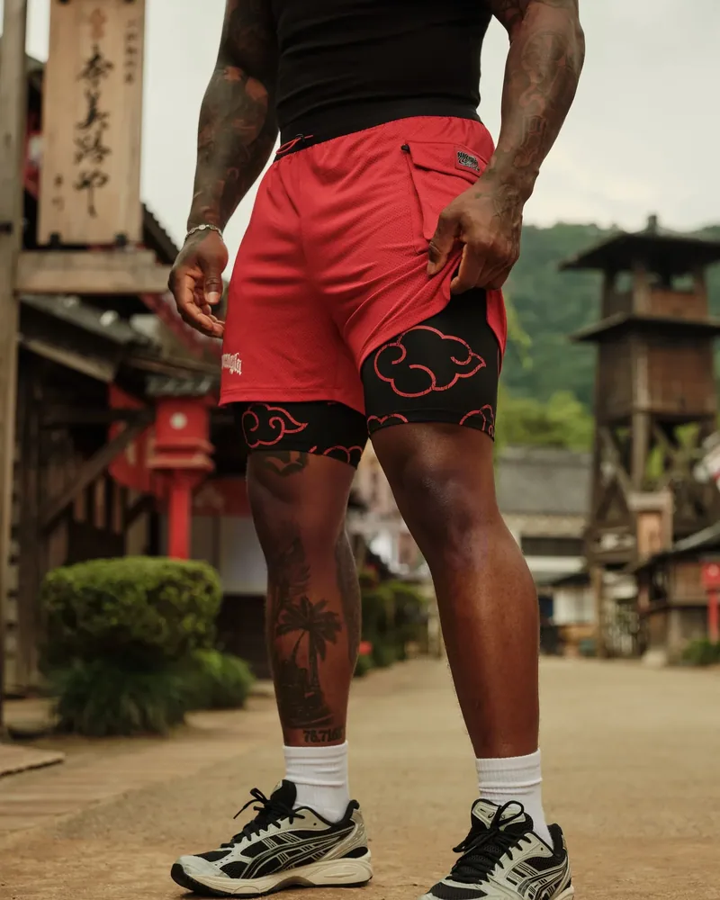 Naruto Compression Shorts de YoungLA en Red