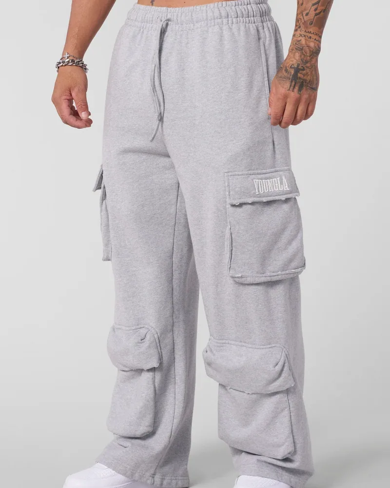 Heritage Cargo Sweats de YoungLA en Heather Grey