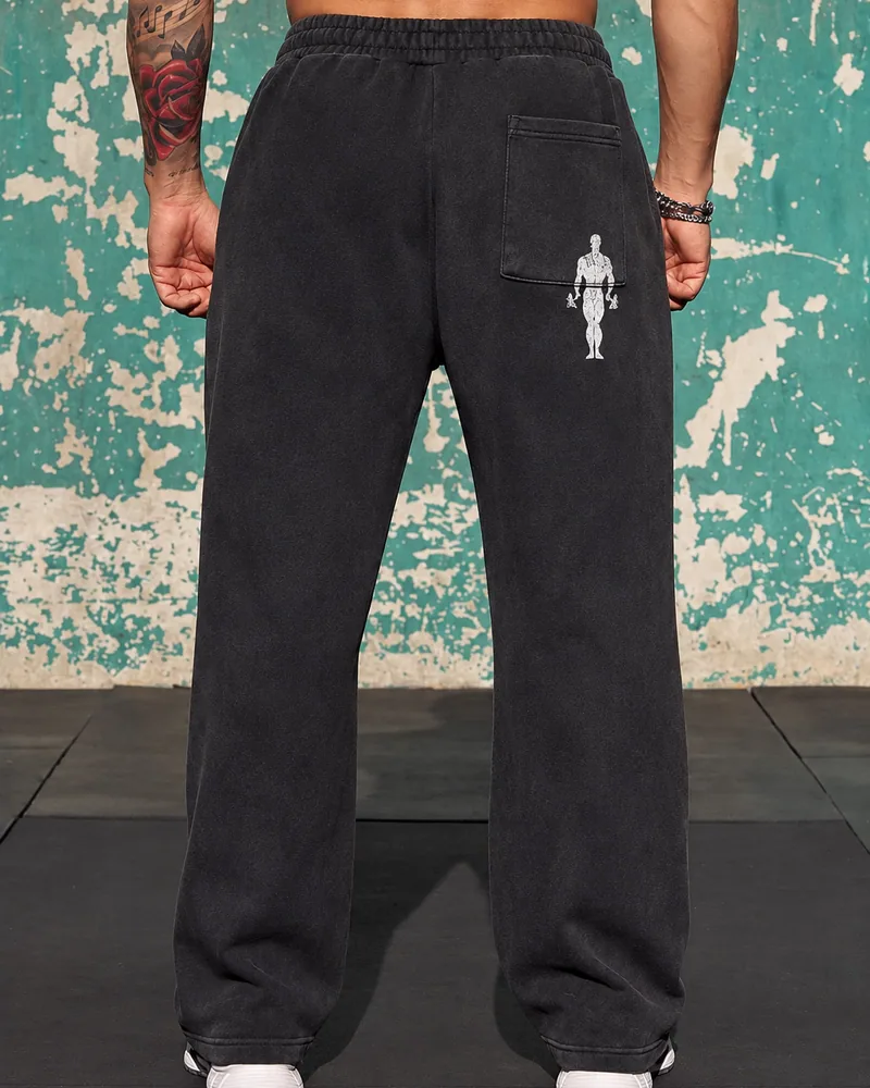 Gold's Iron Legacy Heritage Sweats de YoungLA en Black