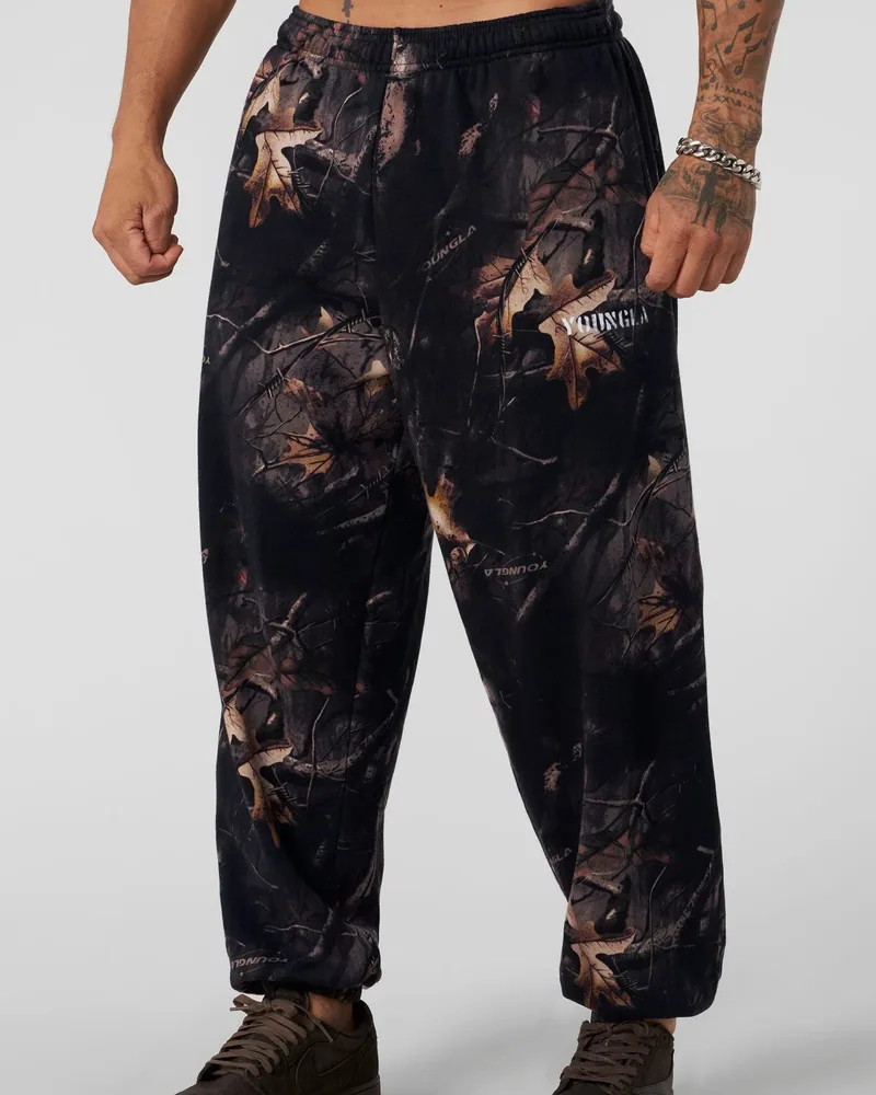Tree Camo Collection - Baggy Joggers de YoungLA en Black Tree Camo