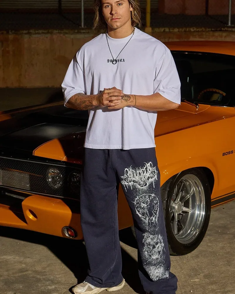 Dynasty Sweats de YoungLA en Navy Wash