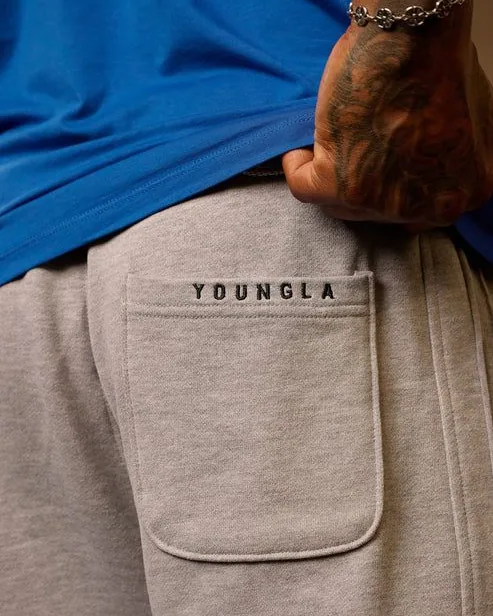 Raw Pipe Sweats de YoungLA en Heather Grey