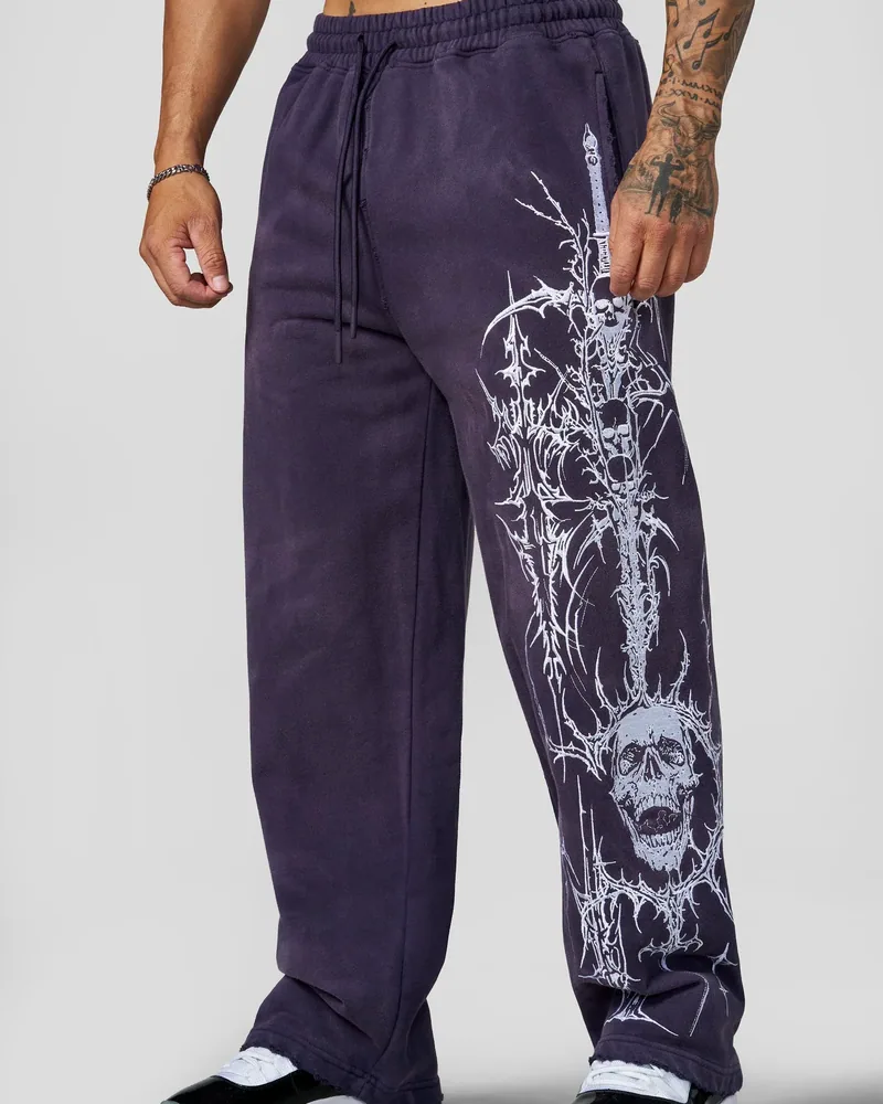 Eternal Embroidered Sweats de YoungLA en Purple Wash
