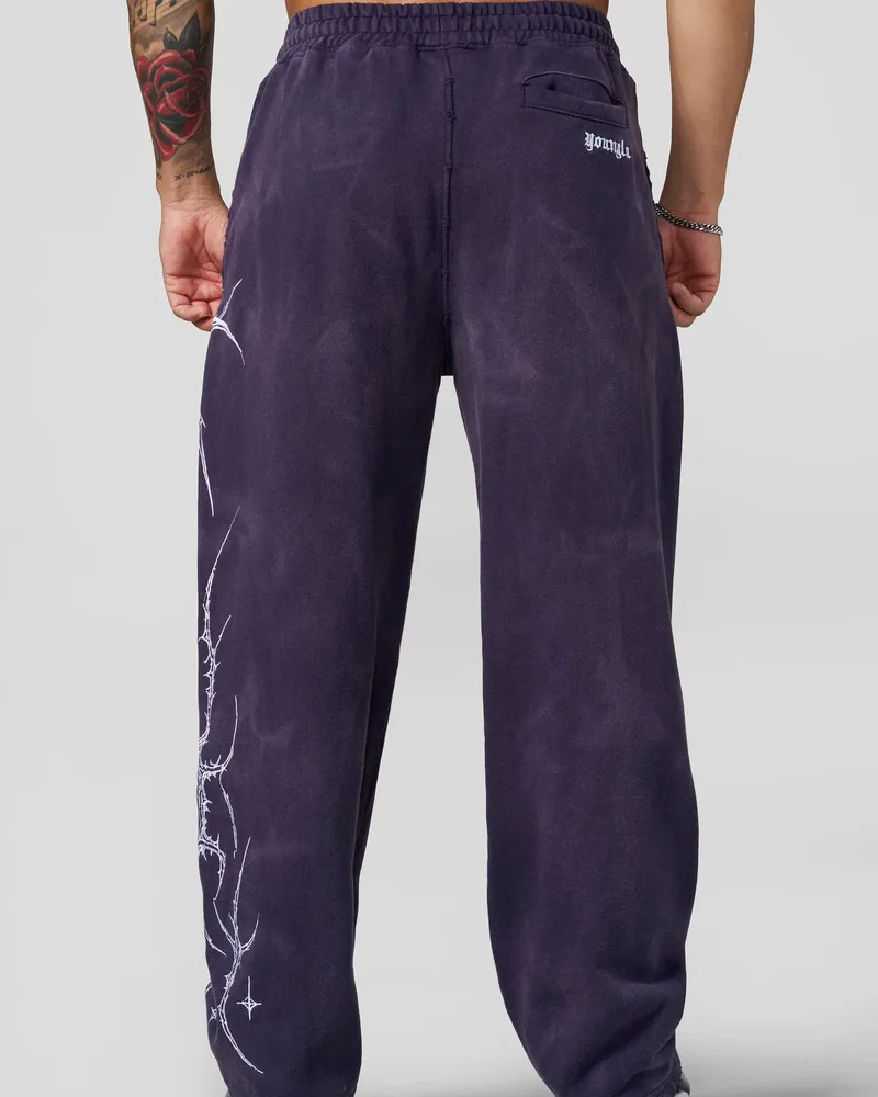 Eternal Embroidered Sweats de YoungLA en Purple Wash