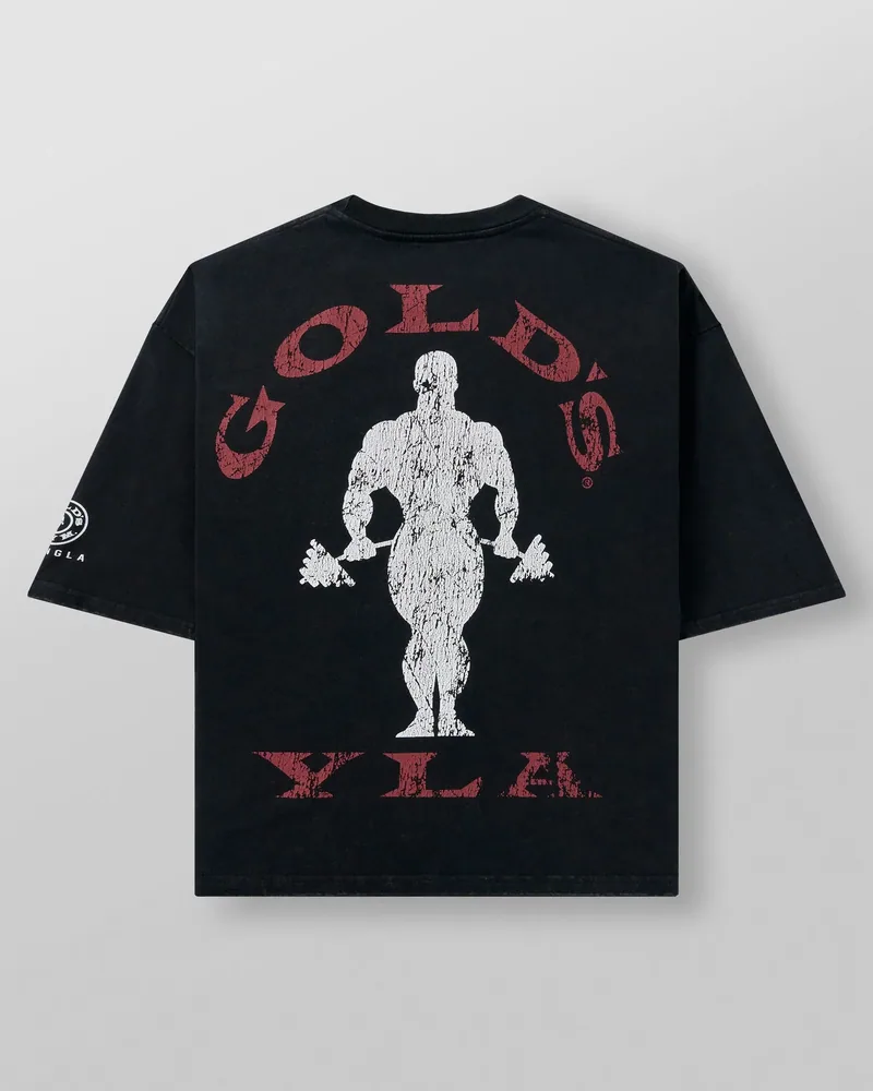 Golds Gym New Age Tees de YoungLA en Black Wash