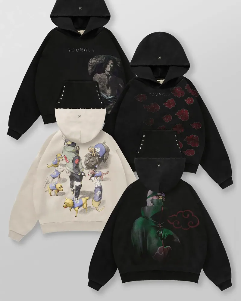Naruto Stud Artwork Hoodies de YoungLA. Foto de referencia