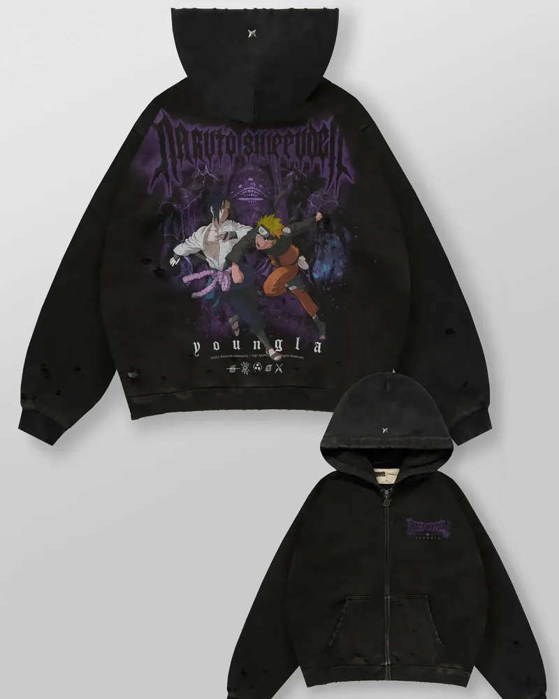 Naruto Zip-Up Hoodies de YoungLA en Battle