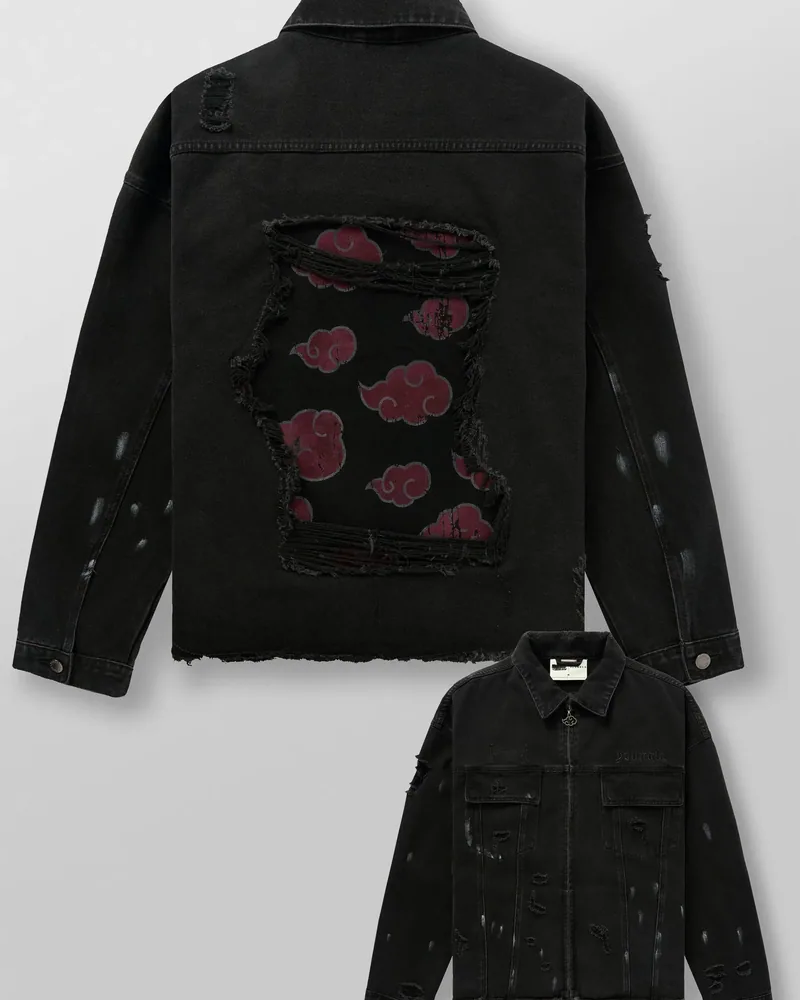 Naruto Distressed Denim Jackets de YoungLA en Akatsuki