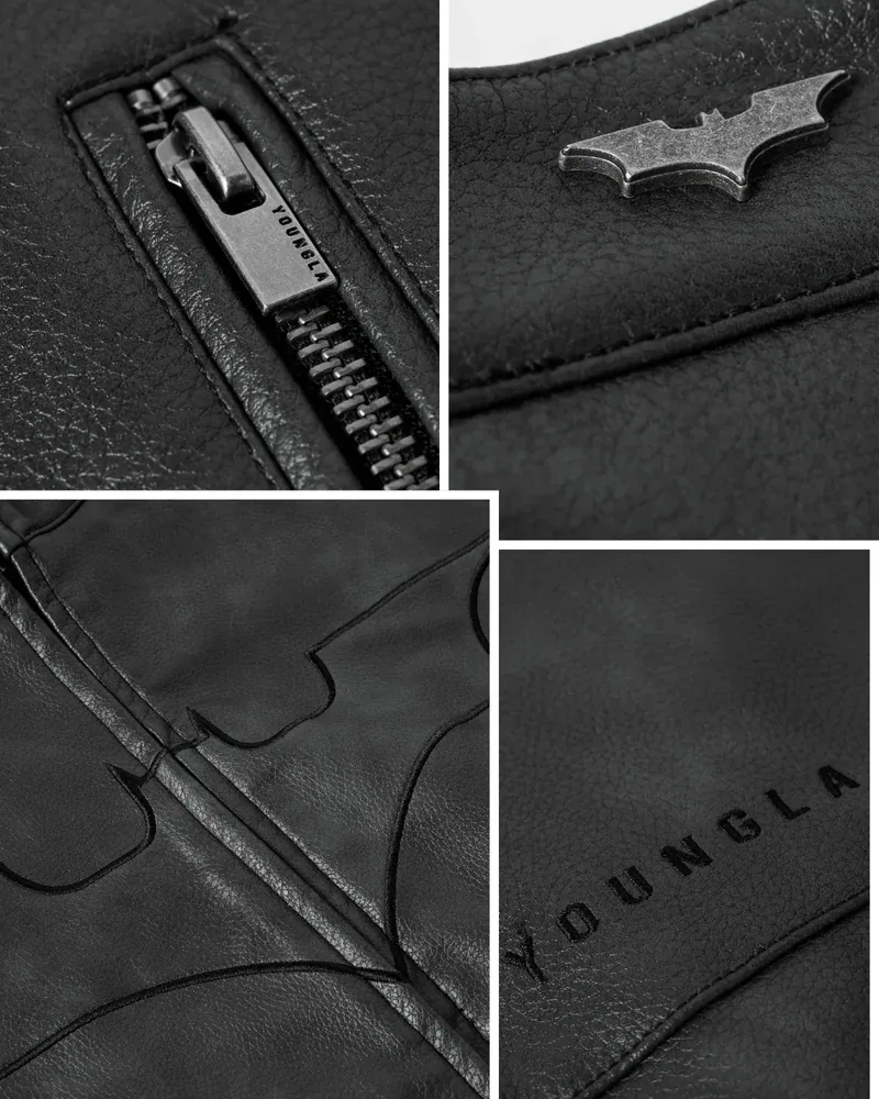 Batman Leather Jackets de YoungLA en Black Wash