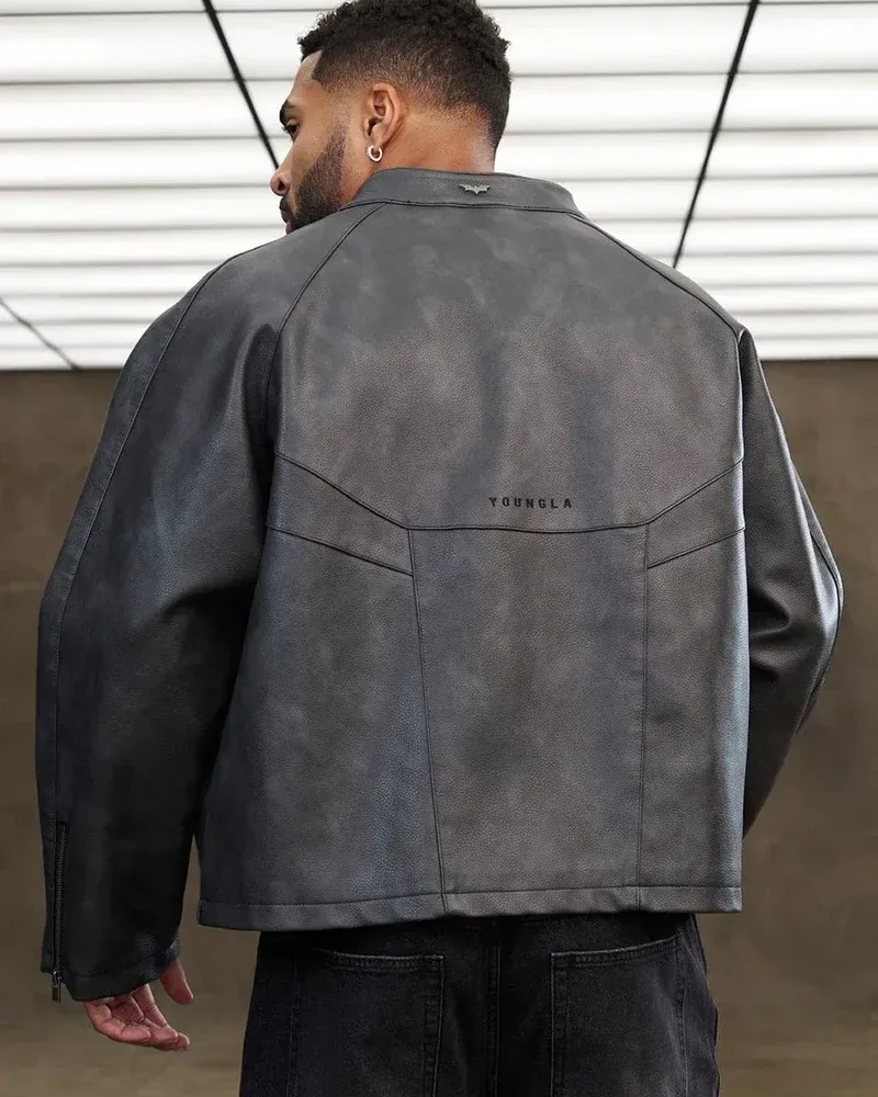 Batman Leather Jackets de YoungLA en Black Wash