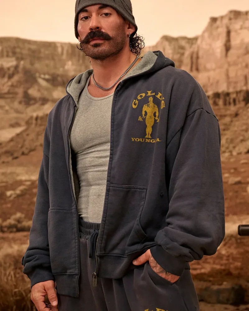 Gold's Iron Legacy Layered Zip-Ups de YoungLA en Navy Wash