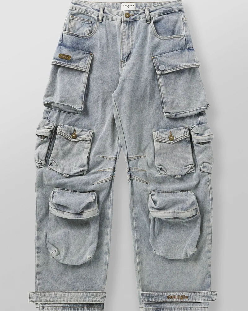 Hella Pocket Jeans de YoungLA en Blue Wash