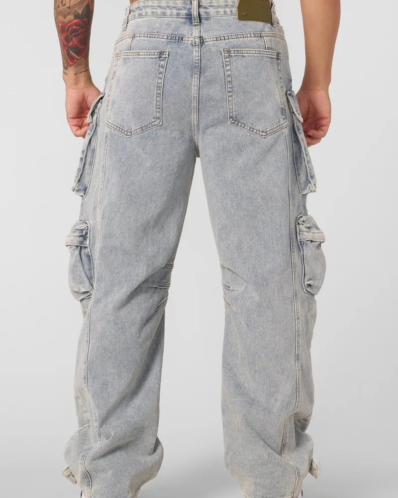 Hella Pocket Jeans de YoungLA en Blue Wash