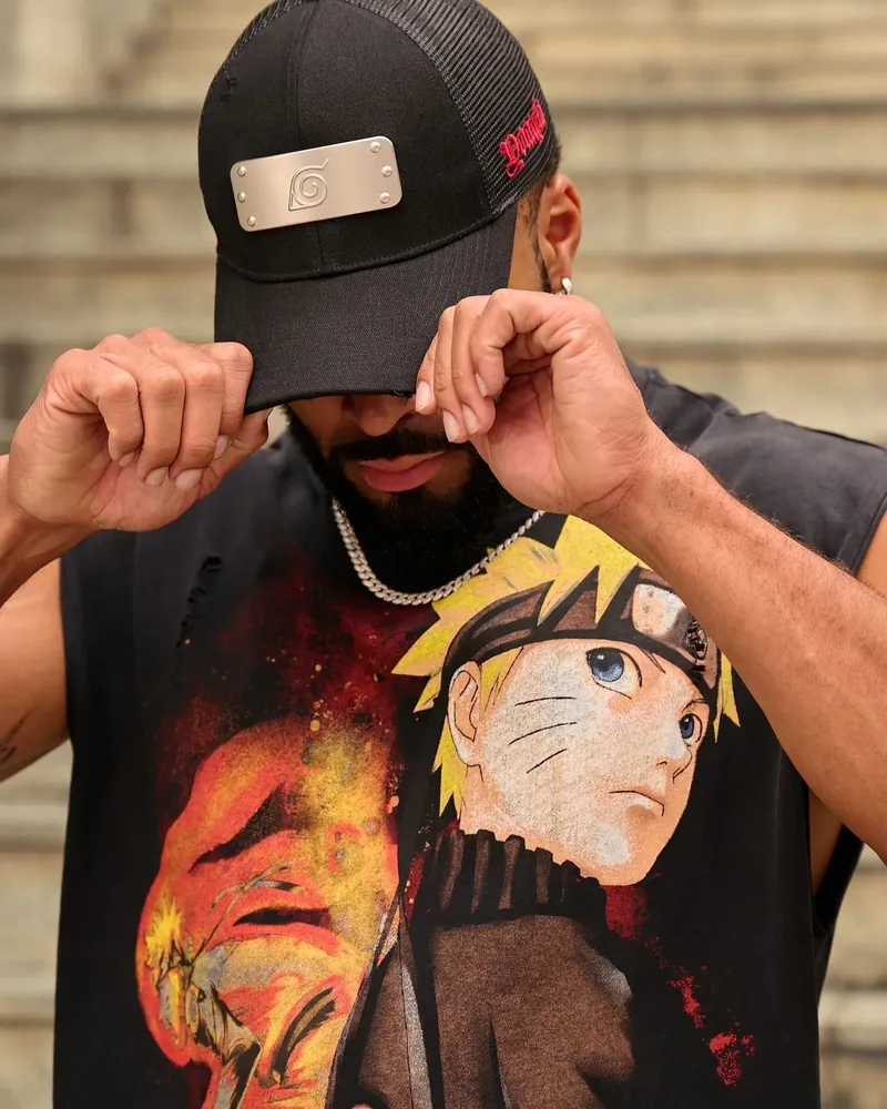 Naruto Forehead Protector Hats de YoungLA en Black